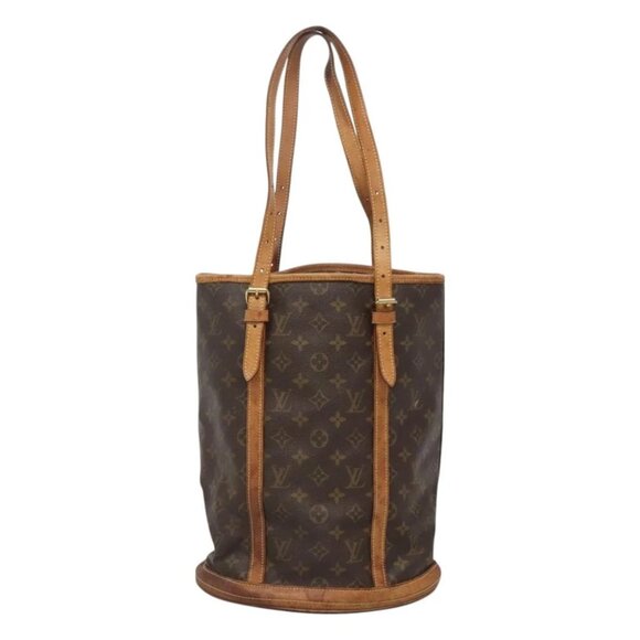 hipping  Auth LOUIS VUITTON Monogram Bucket GM M42236 Shoulder Bag W/Dust Bag YA - Picture 1 of 15